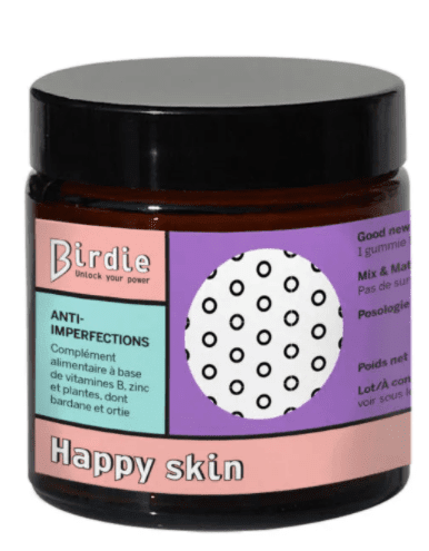 Birdie - Happy Skin - Compléments Alimentaires "Anti-imperfections" - 150g (Collection anti-gaspi) - Birdie - Ethni Beauty Market