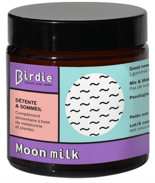 Birdie - Moon milk - Compléments Alimentaires "Détente & sommeil" - 75g (Collection anti-gaspi) - Birdie - Ethni Beauty Market