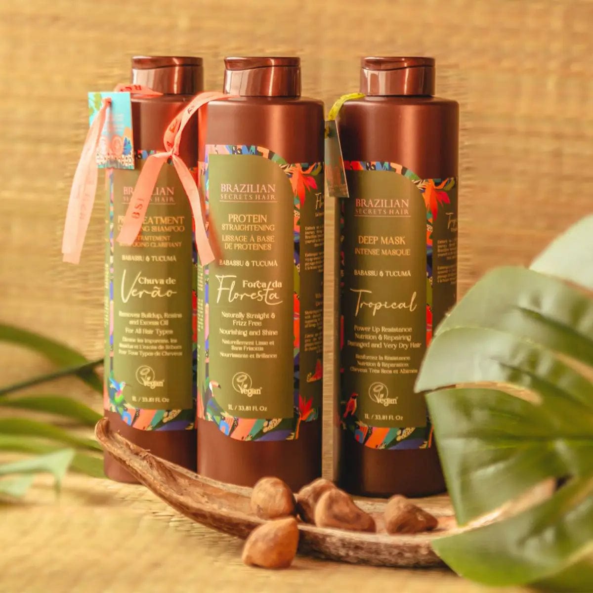 Brazilian Secrets Hair - Kit lissage à base de protéines Força da Floresta - 1000ml - Brazilian Secrets Hair - Ethni Beauty Market