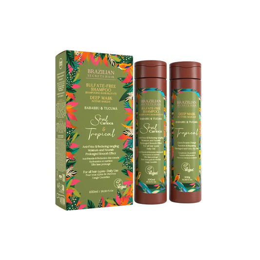 Brazilian Secrets Hair - Kit Shampoing après-lissage Soul Carioca et Masque nourrissant intense Tropical - 300ml - Brazilian Secrets Hair - Ethni Beauty Market