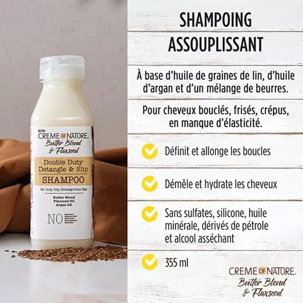 Creme of Nature - Shampoing au beurre de karité et aux graines de lin 355ml - Creme of Nature - Ethni Beauty Market