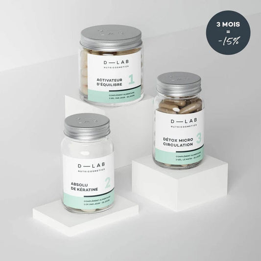 D-Lab Nutricosmetics - Compléments Alimentaires cheveux "Programme masse-capillaire" - D-Lab Nutricosmetics - Ethni Beauty Market