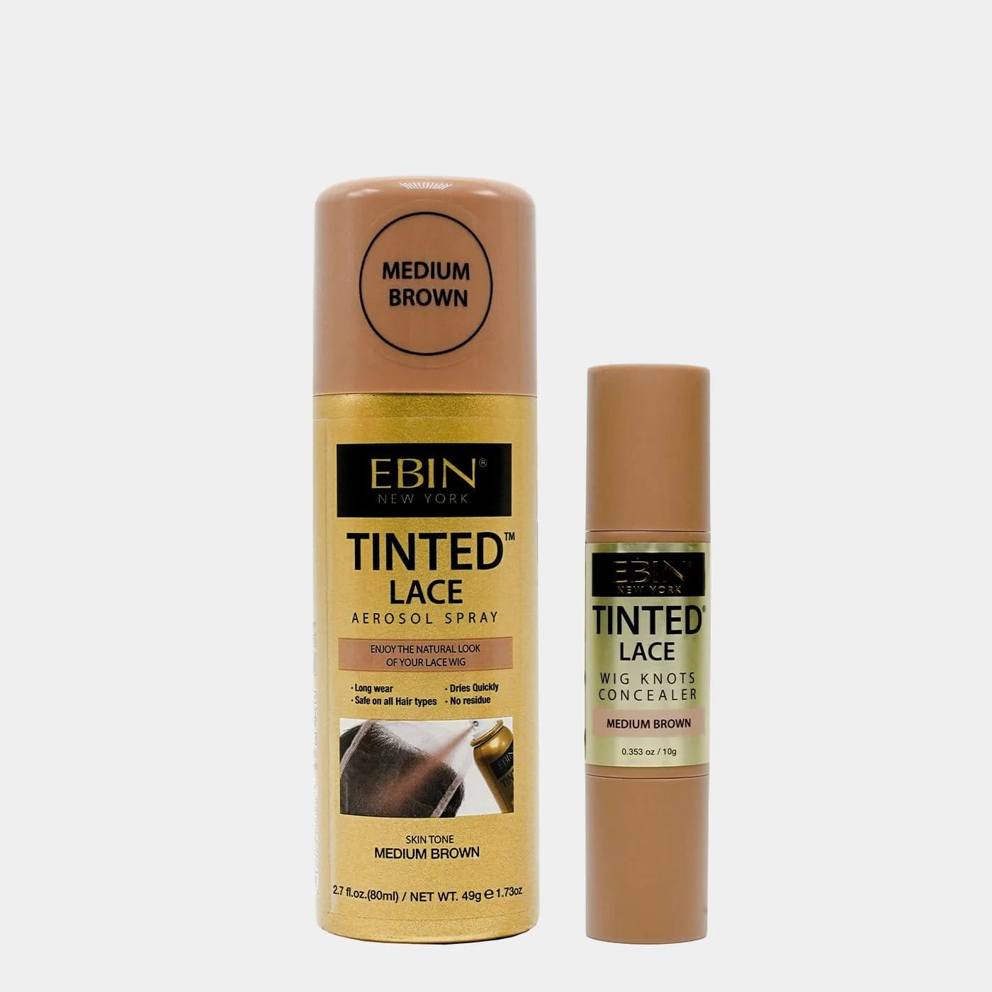 Ebin - Spray Colorant Pour Perruque - Teinte Marron Moyen - 80ml - Ebin - Ethni Beauty Market