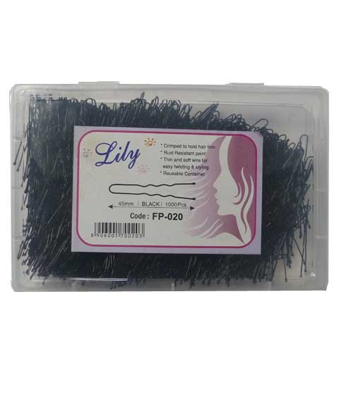 Lily - Black Epingles Cheveux 45mm 1000Pcs FP-020 - Lily black - Ethni Beauty Market