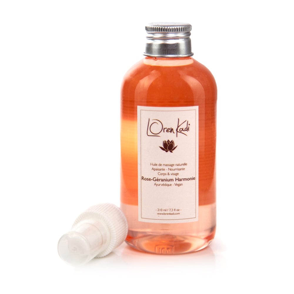 Loren Kadi - Huile de massage "Rose-Geranium Harmonie" - 210ml - Loren Kadi - Ethni Beauty Market