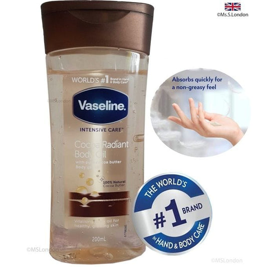 Vaseline Huile-Gel Corps Radiant au Cacao Soin Intensif - 200ml - vaseline - Ethni Beauty Market