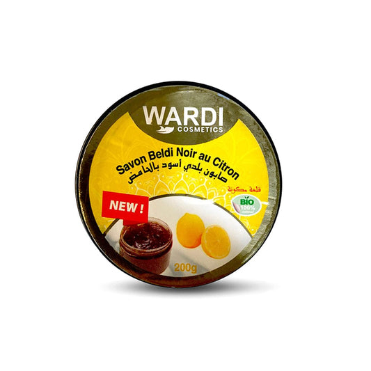 WARDI Cosmetics - Savon beldi noir "citron" - 200g - Wardi Cosmetics - Ethni Beauty Market